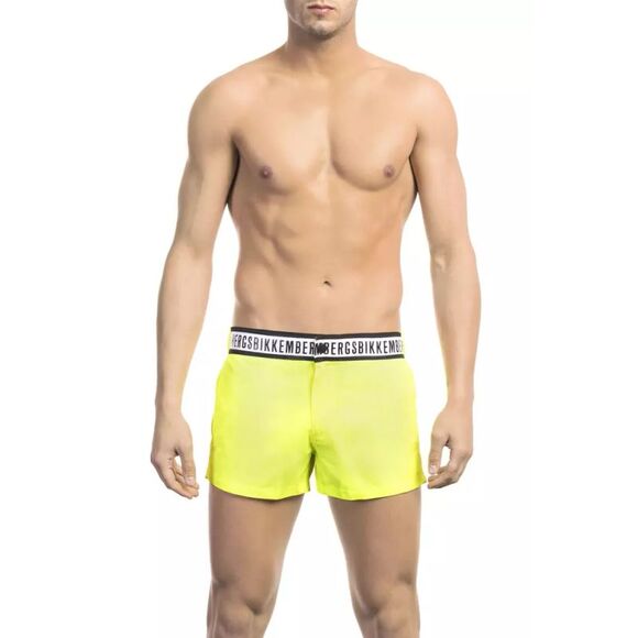 Bikkembergs Yellow Polyamide Men Swim Men's Short